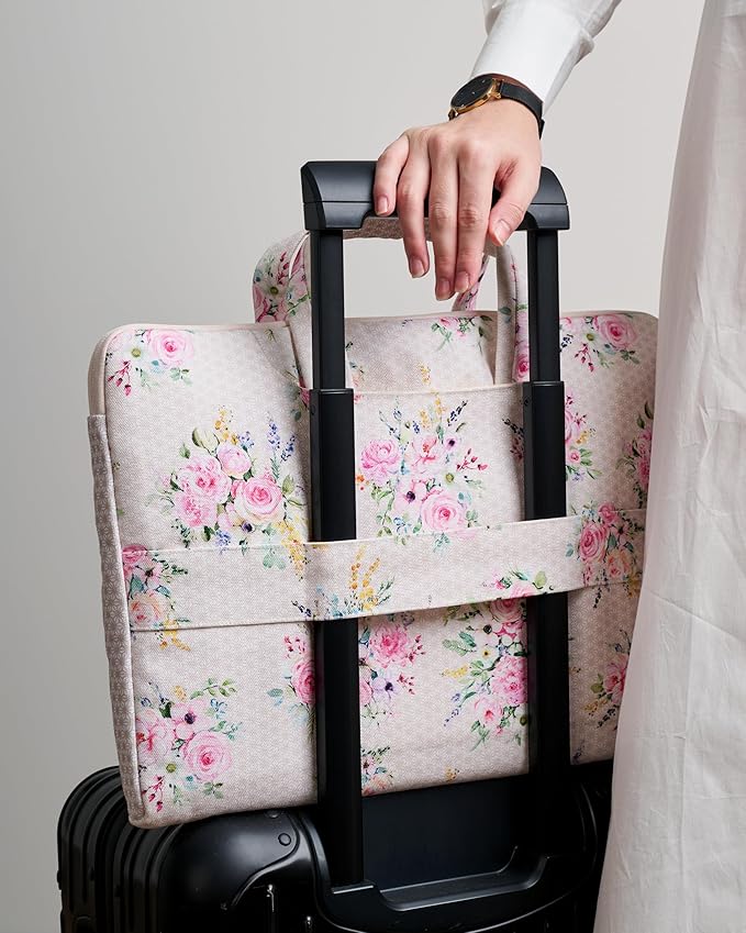 Maison d'Hermine Laptop Bag upto 13.5 inch Stain and water repellent Cotton canvas - Sweetrose Lavender