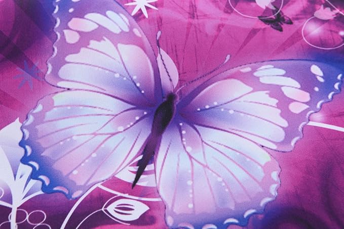 13.3-Inch to 14-Inch Laptop Sleeve Case Neoprene Carrying Bag with Hidden Handles for MacBook/Notebook/Ultrabook/Chromebooks (Pink Butterfly)