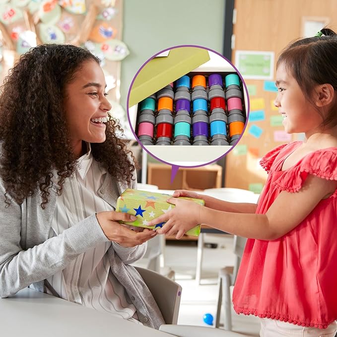 Yinder 24 Pcs Teacher Stamps for Classroom Self Inking Classroom Stamps Bulk for Teachers Elementary Colorful Motivational Encouraging Gifts(Lovely Animal)