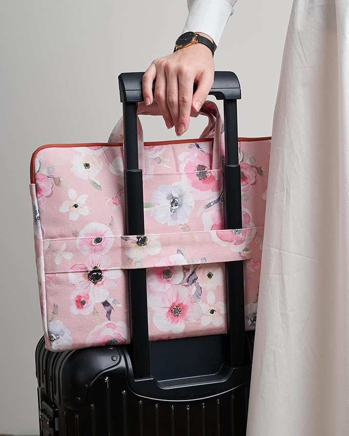 Maison d'Hermine Laptop Bag upto 15.6 inch Stain and water repellent Cotton canvas - Romantic Poppy