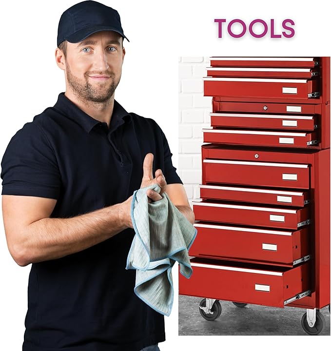 Availey 40 Pack Magnetic 'C' Channel Label Holders for Metal Racks and Shelves with Protective Films and Replacement Strips 4" x 1.6"