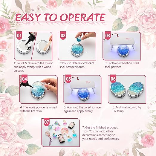 300g UV Resin,Upgraded Hard Type Crystal Clear Epoxy Resin Up Premixed UV Cure for Craft Jewelry Making