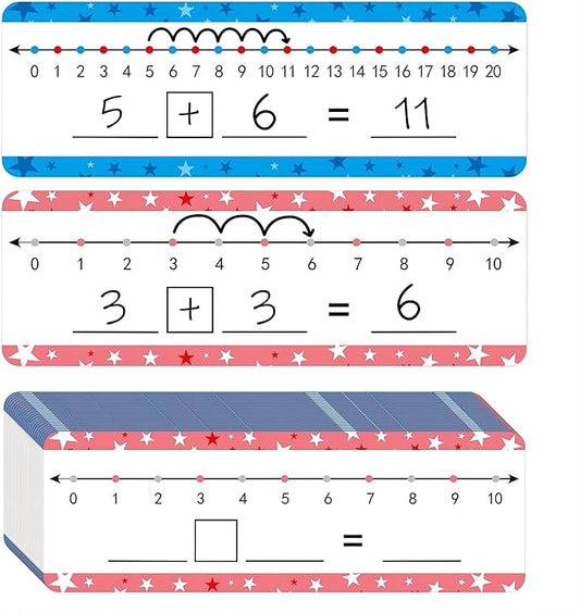26 Pack Dry Erase Number Line Board Card 4”x12” Inch Double Sided Writable and Erasable Board Featuring 0-10 On One Side ,0-20 On The Other Side, Classroom Must Have Boards for Student