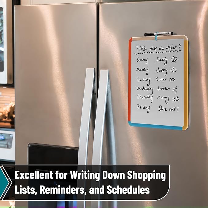 Mr. Pen- Dry Erase Board, 14' x 11', Black Dry Erase Marker, Colorful Frame, Mini White Board for Kids & Students