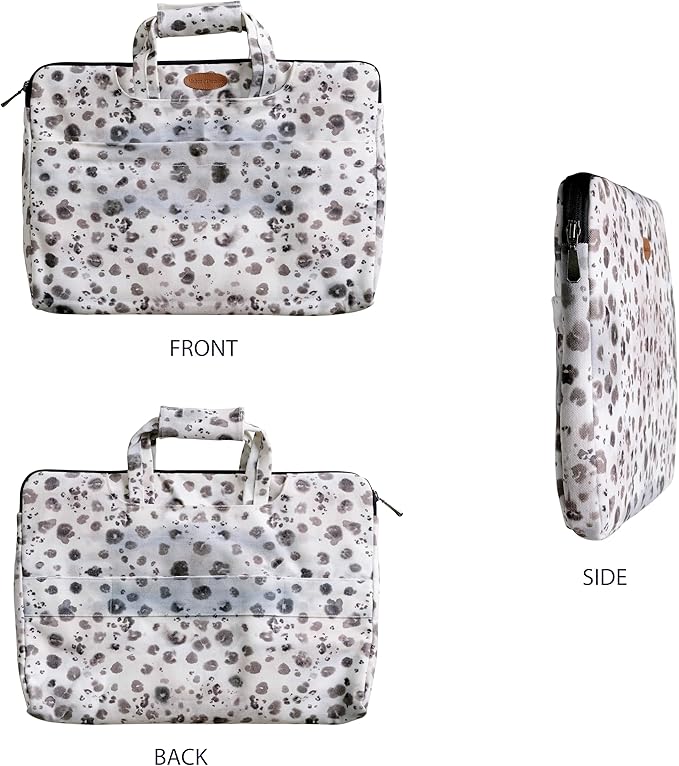Maison d'Hermine Laptop Bag upto 15.6 inch Stain and water repellent Cotton canvas - Cheeta
