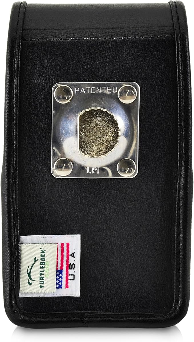 Unication G1 Voice Pager Carry Case and Holster, Black Leather Pouch with Heavy Duty Rotating Belt Clip, (Black Leather Pouch/Metal Belt Clip)