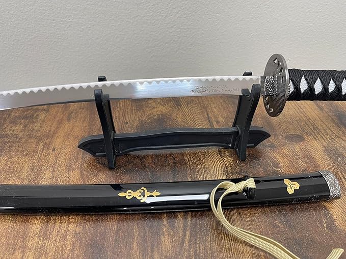 17 inch Stainless Steel Bride's Mini Katana Kill Bill Sword Mini Dagger Letter Opener Table Decor w/Free Display Stand