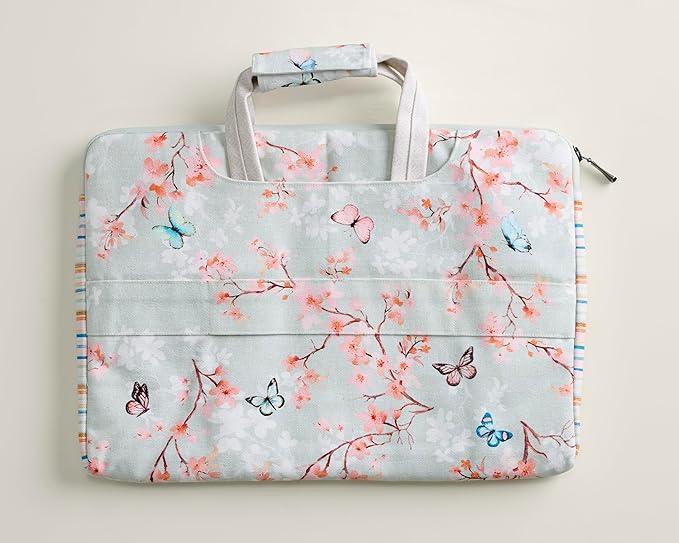 Maison d'Hermine Laptop Bag upto 13.5 inch Stain and water repellent Cotton canvas - Blossom In Spring