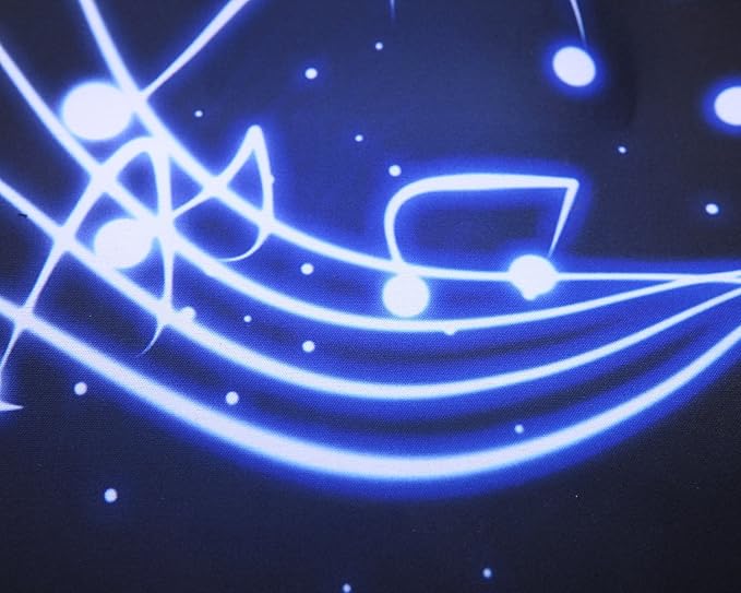 14 Inch Neoprene Laptop Sleeve Case Bag with shoulder strap For 14" Notebook/MacBook/Ultrabook/Chromebook (Black blue music)