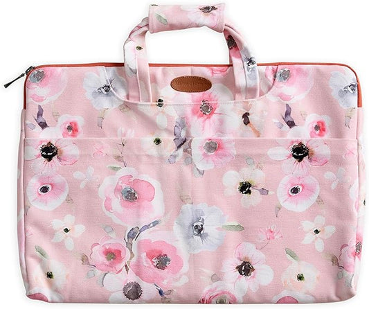 Maison d'Hermine Laptop Bag upto 13.5 inch Stain and water repellent Cotton canvas - Romantic Poppy