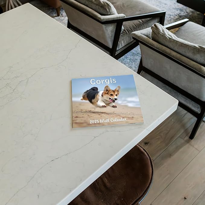 2025 Corgis Monthly Wall Calendar | 12" x 24" | Thick Sturdy Paper | Dog Calendar 2024-2025