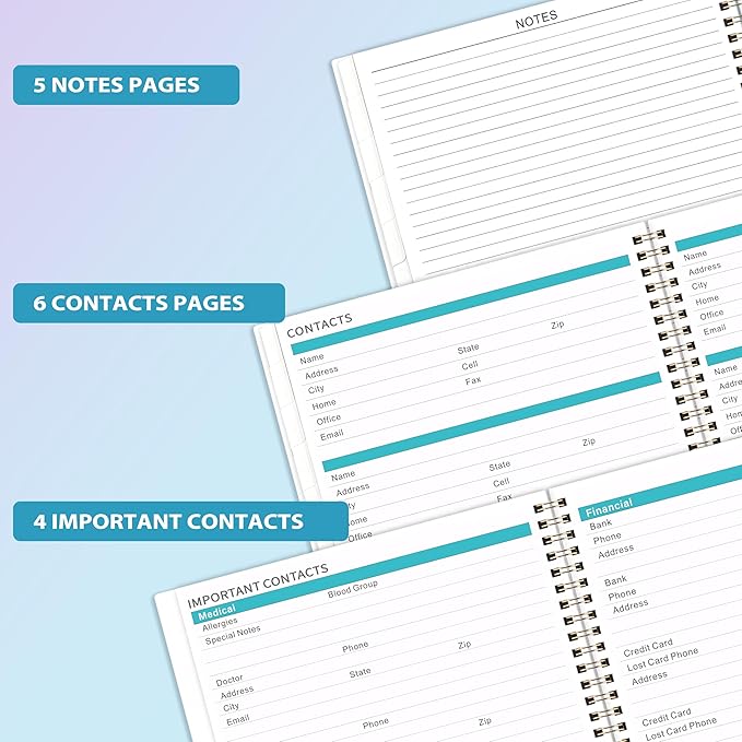 2025 Monthly Planner - 2025 Planner from January to December, 2025 Calendar Monthly Planner with Inner Pocket, Tabs, Monthly Planner 8.5 x 11