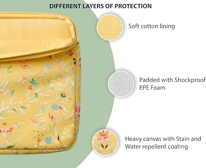 Maison d'Hermine Laptop Bag upto 15.6 inch Stain and water repellent Cotton canvas - Colmar
