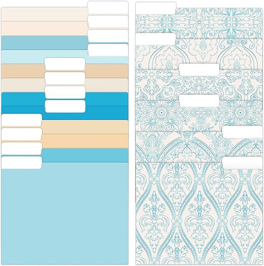 18 PCS Decorative File Folders Set, Stylish Design, Heavy Duty Letter Size Folders for Organizing Papers by Date or Day, Colorful Patterned File Folders for Home or Office Use
