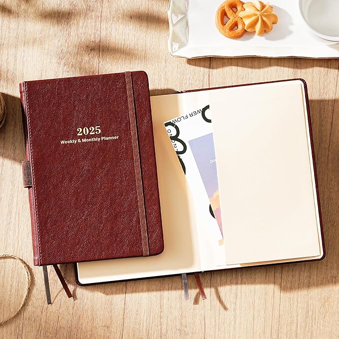 2025 Planner - Planner 2025 Weekly and Monthly with Stickers, JAN. 2025 - DEC. 2025, 5.75" X 8.25", 2025 Calendar Planner Premium Paper, Pen Holder, Inner Pocket and 44 Notes Pages