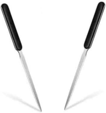 2Pcs Black Letter Opener Knife,Office Opener,Use Safety,Stainless Steel Envelope Openers,Slitters Letter Knives,Mail Slitters Letter Knives,Office Product,Letter Openers,Cutting and Measuring Devices