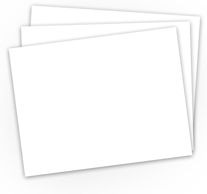 School Smart Railroad Board, 22 x 28 Inches, 4-Ply, White, Pack of 100