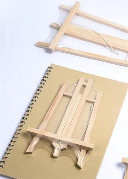 4pack Portable Wood Easel - Desktop Display Rack for Parties and Events - Versatile Wood Art Stand for Artists and Creations