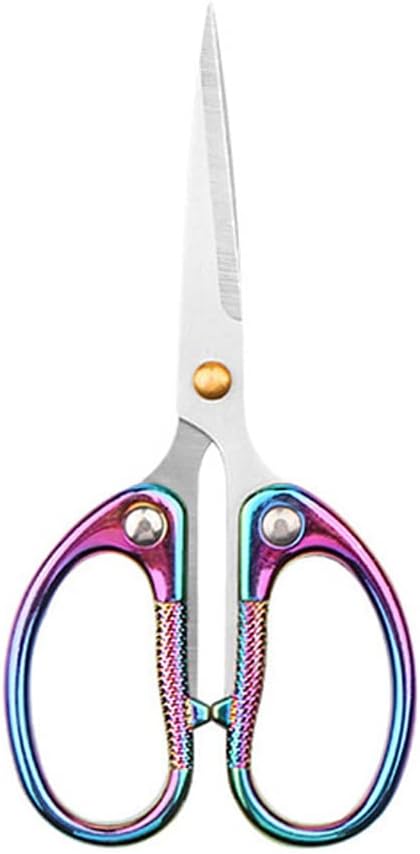 5" All Stainless Steel Office Scissors,Ultra Sharp Blade Shears,Sturdy Sharp Scissors for Office Home School Sewing Fabric Craft DIY Multipurpose Scissors Colorful