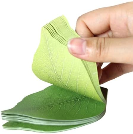 300 Sheets Leaf Sticky Notes Memo Pad Paper Sticker Pads (50 Sheets/Pad x 6 Pads)
