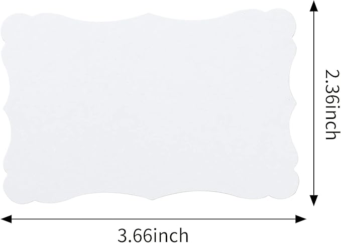 120 Pieces Small Mini Business Cards Vintage Assorted Colors Blank Note Cards Gift Word Card for Business Cards, Gift Cards (White, 3.66x 2.36 inches)