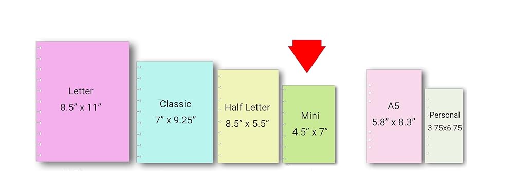 6 Clear Blank Binder Dividers for Discbound Planners Semi-Transparent (7-Disc Mini (4.5 x 7 in))