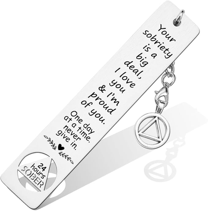 24 Hours Sober Gifts for Men, Sobriety Gift for Men Women, Sober Recovery Alcoholics Recovering Gift, Sober Gifts for Loved One in Recovery, 24 Hours Sober Anniversary gift-DB20
