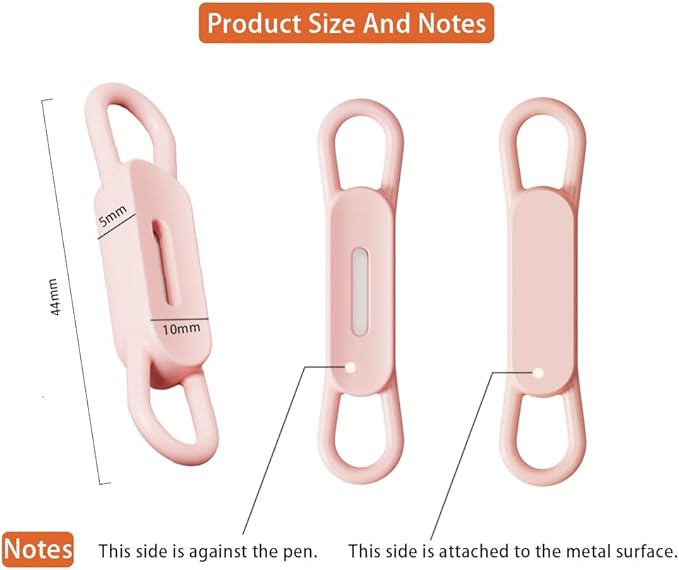 12 Pack Magnetic Pen Holder for Refrigerator, Silicone Magnetic Pencil Holder for Locker, Magnetic Dry Erase Marker Holder for Whiteboard, Desk, Clipboard (6 colour)