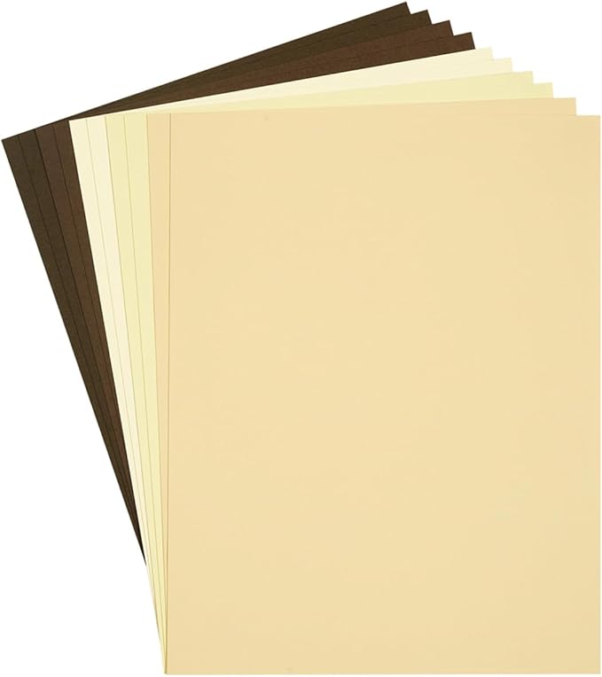 30 Sheets 8.5x11 Earth Tones Color Cardstock Paper 250GSM Thick Paper Cards for Birthday Party, Invitations and DIY Crafts Decoration