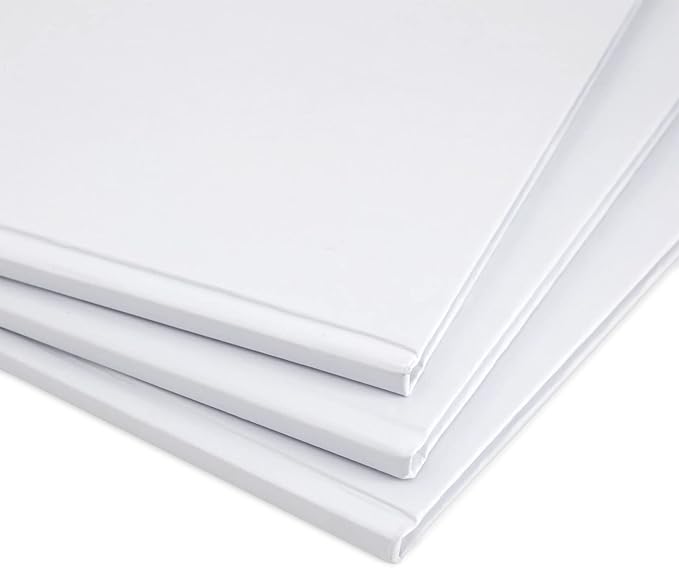 3 Pack 7x10 inch White Blank Hardcover Books for Kids to Write Stories, Unlined Scrapbook and Journal - 18 Sheets/36 Pages Each