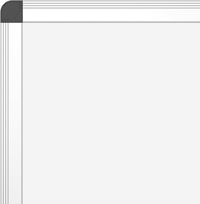 VIZ-PRO Magnetic Dry Erase Board, 72 X 40 Inches, Silver Aluminium Frame