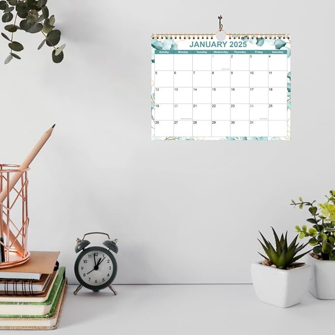 2025-2026 Wall Calendar - Calendar 2025 from January 2025 - June 2026, 18 Months Calendar with Premium Paper, Twin-Wire Binding & Hanging Hook, 8.5" x 11", Leaf
