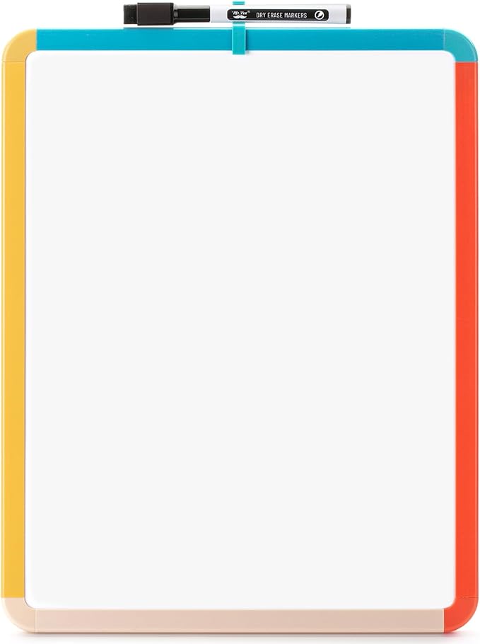 Mr. Pen- Dry Erase Board, 14' x 11', Black Dry Erase Marker, Colorful Frame, Mini White Board for Kids & Students