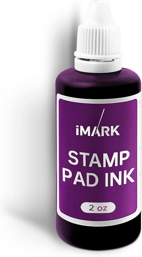 iMARK Premium Refill Ink for Self-Inking Stamps, Daters and Stamp Pads (2 oz, Purple)