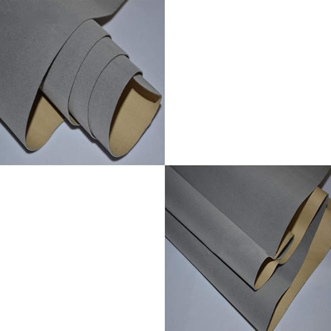 2PCS Self Adhesive Felt Sheets, DIY Felt Adhesive Sheet for Art & Crafts, Peel and Stick Felt for Drawer/Jewelry Box Felt Liner, Solid Color Felt Wallpaper (14.6" x 39.4", Grey)