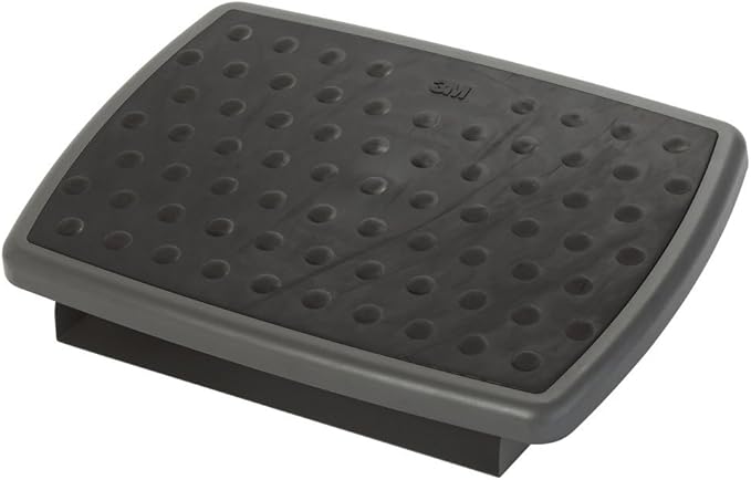 3M Adjustable Foot Rest, 18 Inch Wide Non-skid Platform (FR330) Grey
