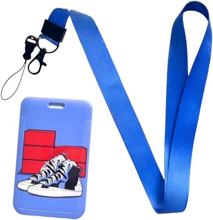 AllStyle By Patel Neck Strap Compatible Lanyard With ID Holder Suitable for Women Men Kids (Blue Lanyard + SkyBlue ID Holder)