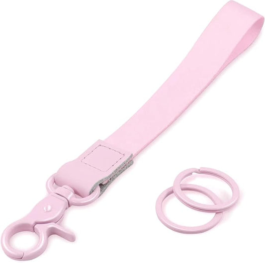 Wrist Lanyard for Women and Men, Keychain Lanyard for Keys, Wrist Keychain Strap Lanyard for Car Keys ID Badge Wallet Card Holder (Pure Pink)