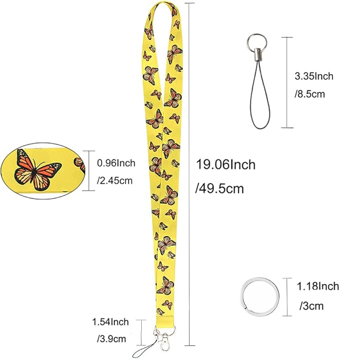 Yiflin Cute Neck Lanyard for Keys, Wallet, Id Card Holder, Cool Keychain Lanyard for Women, Men, Teacher