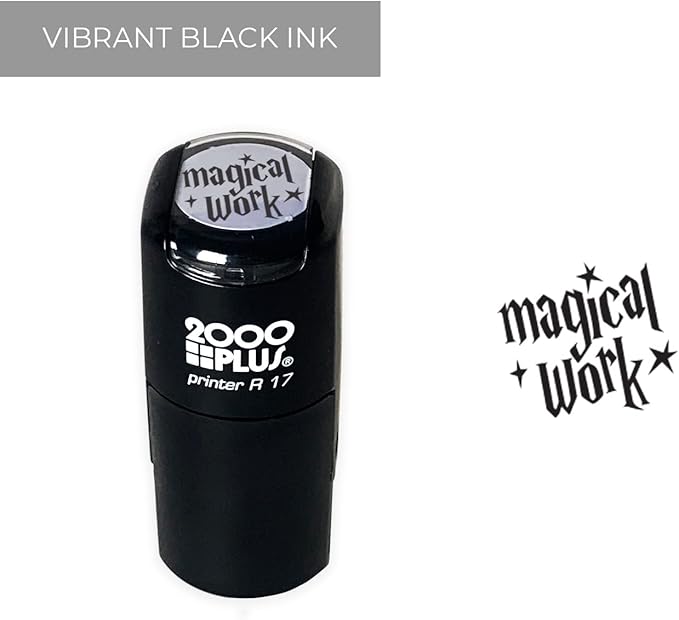 Magical Work! Stamp / 2000 Plus Self Inking Teacher Stamper/Black Ink Worksheet Stamp