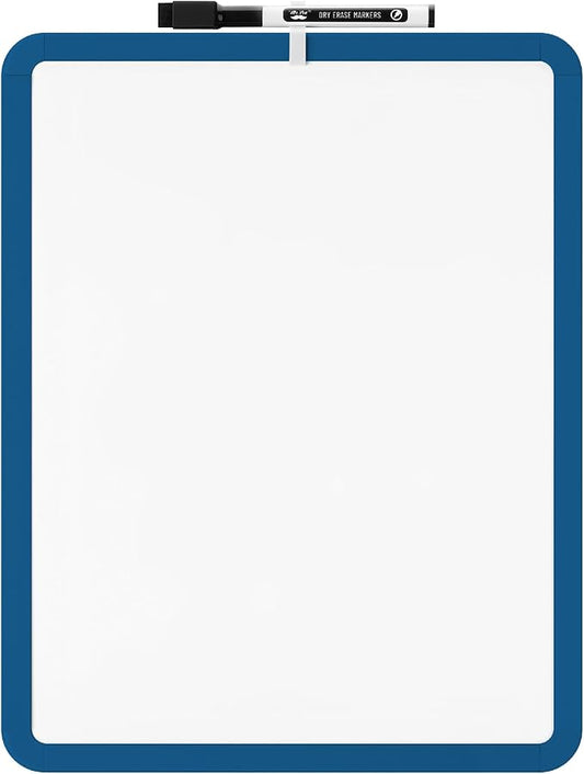 Mr. Pen- Dry Erase Board, 14” x 11” with a Black Dry Erase Marker, Dark Blue Frame, Small White Board, White Board for Kids, White Board for Students, Small Dry Erase Board, Mini White Board