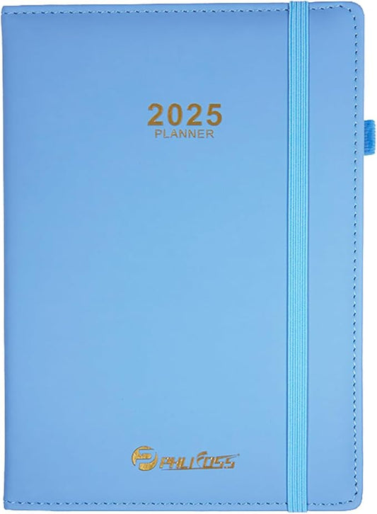 2025 Appointment Book/Planner, One Page Per Day, Jan - Dec 2025, Annual Daily Monthly Agenda Planner with Hourly Schedule and Monthly Tabs, 5.7" x 8.3" Calendar Planner (5-Sky Blue)