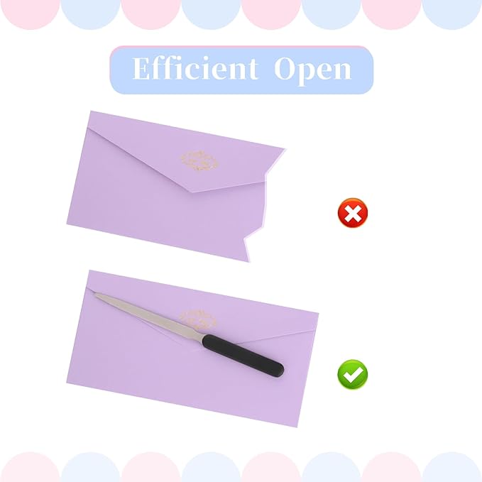 4Pcs Letter Opener Stainless Steel Envelope Openers Lightweight Hand Mail Slitters Metal Letter Knives Humanized Grip Handle Paper Cutting Knives for Office School Home Supplies