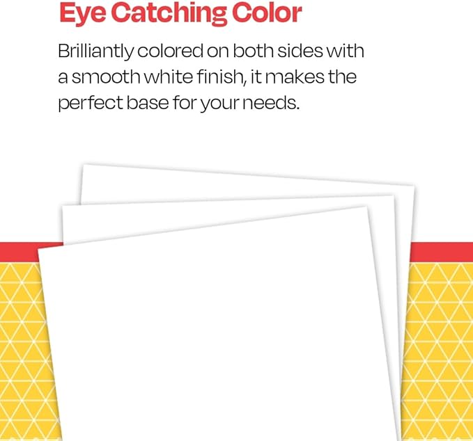 School Smart Railroad Board, 22 x 28 Inches, 4-Ply, White, Pack of 100