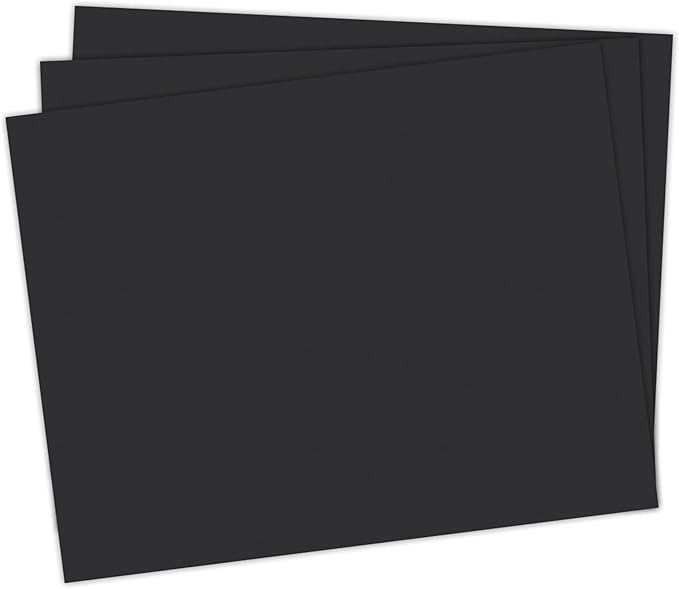 School Smart Railroad Board, 22 x 28 Inches, 6-Ply, Black, Pack of 25