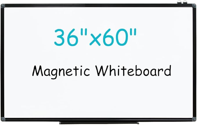 XIWODE Large Magnetic Dry Erase Board，Whiteboard for Wall, 36 x 60 inches, Whiteboard Marker Board Writing Board，Black Aluminum Frame, Durable, for Home School & Office