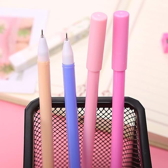 12 Pcs Cartoon Animal Pens, Kawaii School Supplies Pens Cute Cartoon Gel Ink Pens Boys Girls Cute Pens Suitable for Writing, Gifts for Children Teachers, Black Refill Pen Cap Rotate To Pull Out