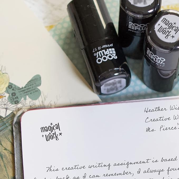 Magical Work! Stamp / 2000 Plus Self Inking Teacher Stamper/Black Ink Worksheet Stamp