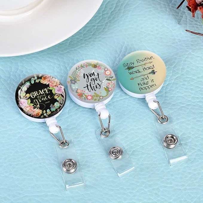 Badge Reels,Nurse Badge Holder,Retractable Badge Reel with Clip ID Card Holders for Office Worker Doctor Nurse