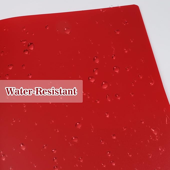 12-Pack Plastic Folders with Pockets and Prongs,2-Pocket Folders with 3 Fasteners, Poly Folders Holds 8-1/2" x 11" Paper for School/Office/Home, Red